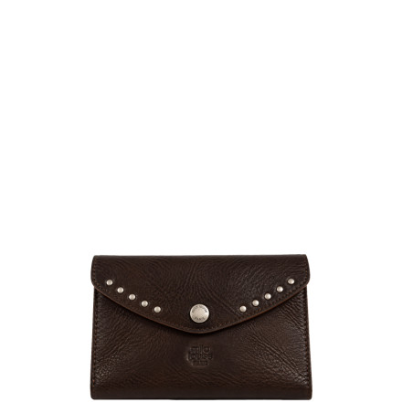 Mila Louise Monylx CC Portefeuille En Cuir de Vache Grainé Brun