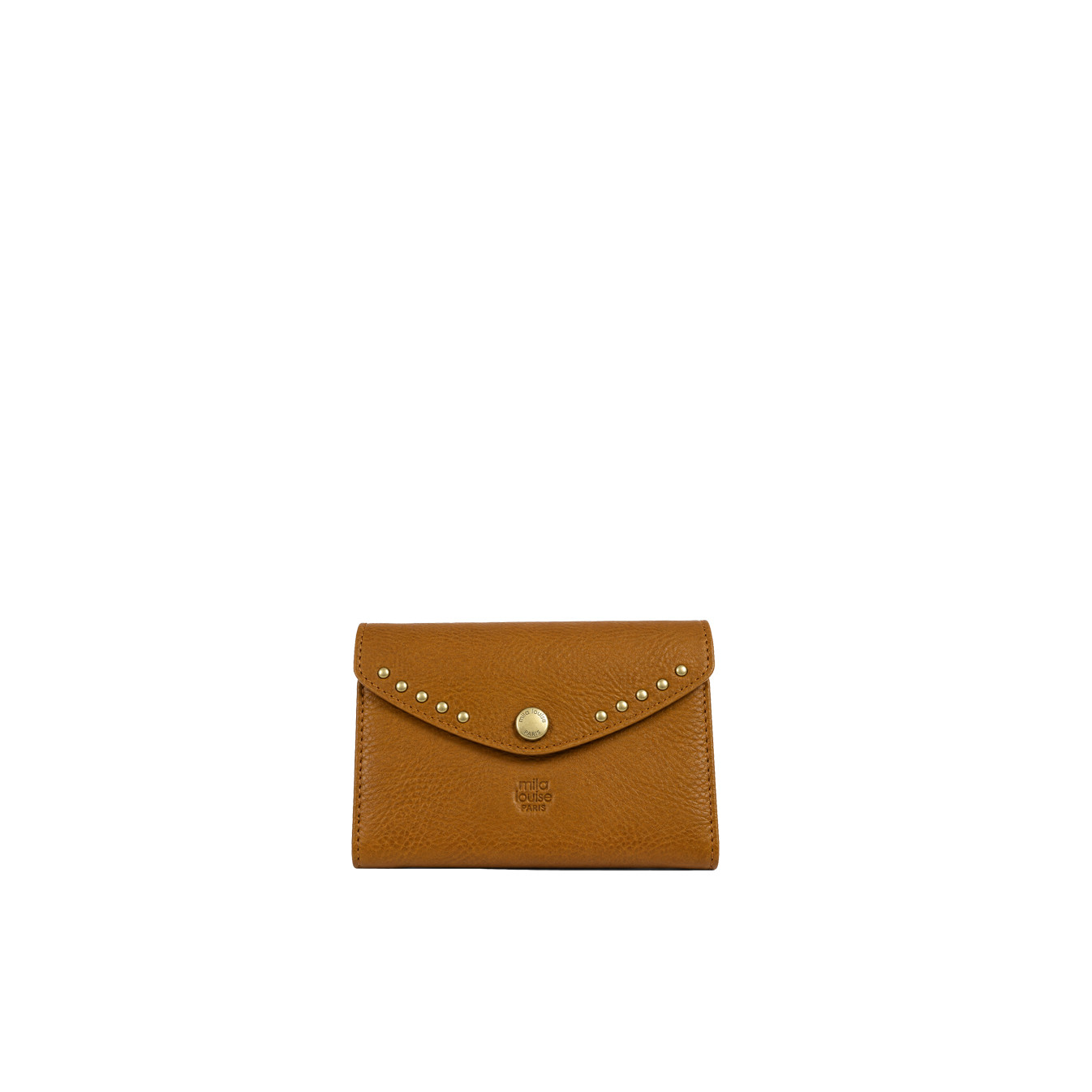 Mila Louise Monylx CC Portefeuille En Cuir de Vache Grainé Ocre