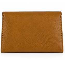 Mila Louise Monylx CC Grainy Calfskin Wallet in Ocre