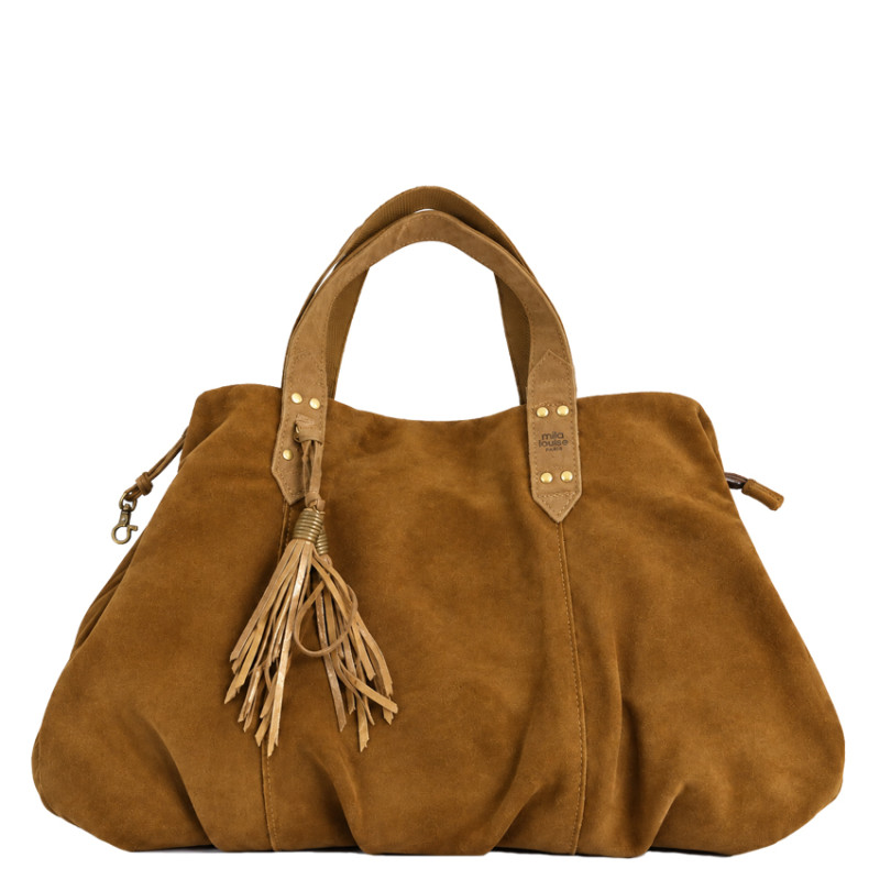 Mila Louise Nicole VX Shopping Bag in Saddle Leather Ocre Dark