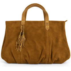 Mila Louise Nicole VX Sac Shopping En Cuir De Vachette Ocre Dark entier