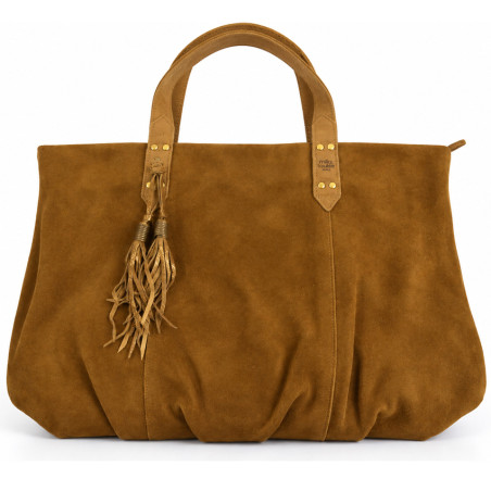 Mila Louise Nicole VX Shopping Bag in Saddle Leather Ocre Dark