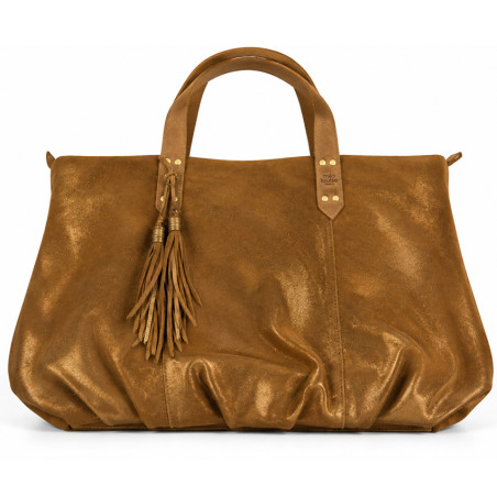 Mila Louise Nicole VX Shopping Bag in Saddle Leather Ocre Dark