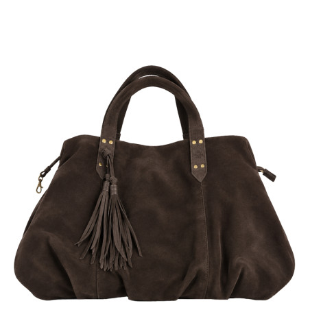 Mila Louise Nicole VX Shopping Bag in Saddle Leather Brown Dark