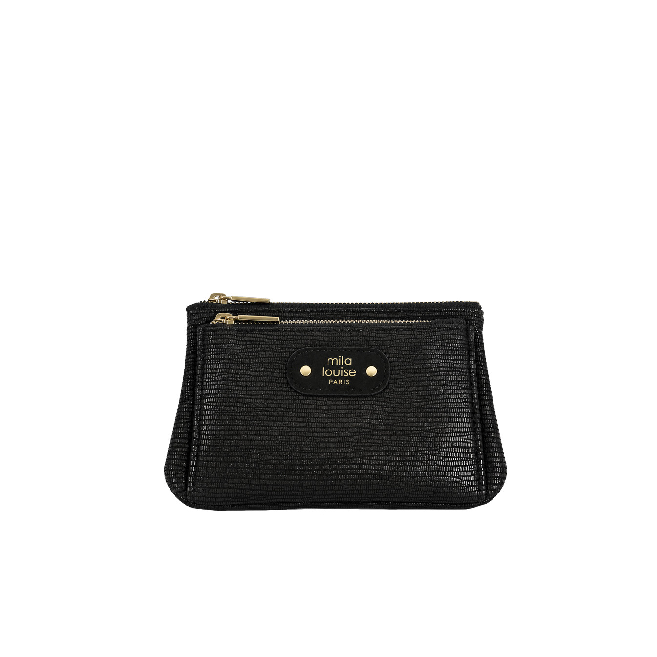 Mila Louise Paloma EP12 Coin Purse Python Pattern Black