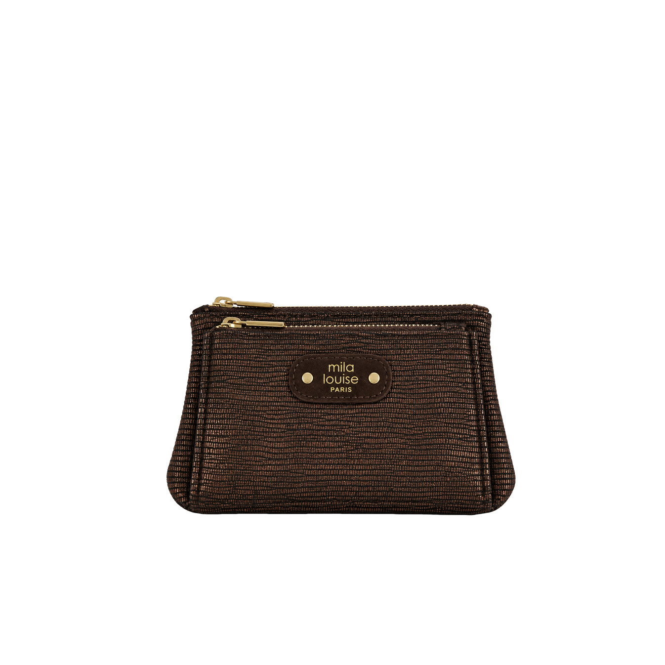 Mila Louise Paloma EP12 Porte-Monnaie Motif Python Brun Dark