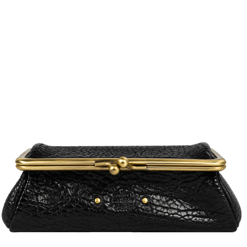 Mila Louise Peace E1 Grainy Leather Cosmetic Case & Black Mirror