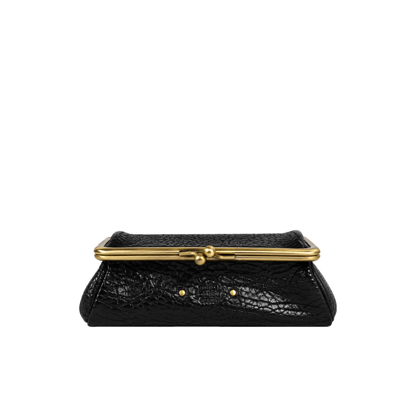 Mila Louise Peace E1 Grainy Leather Cosmetic Case & Black Mirror