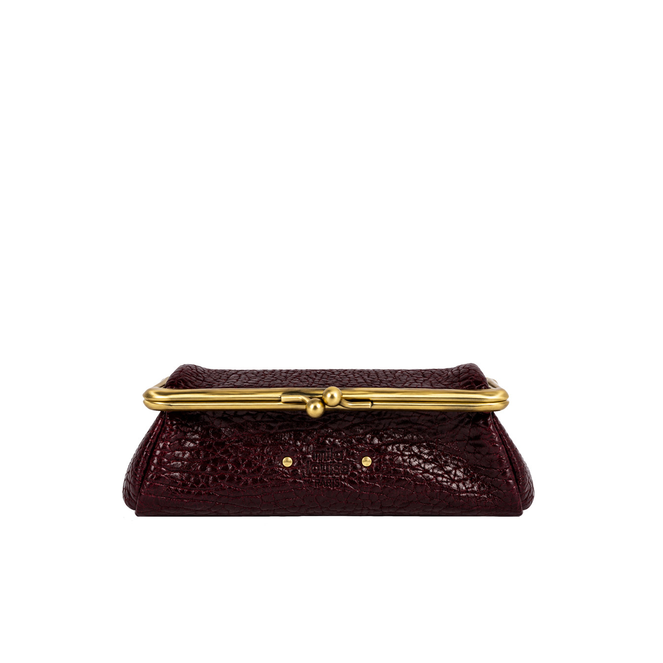 Mila Louise Peace E1 Trousse En Cuir Grainé & Son Miroir Rouge