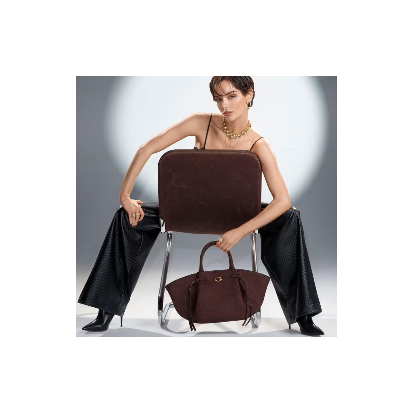 Guess Allegra Sac A Main ESP Marron Foncé