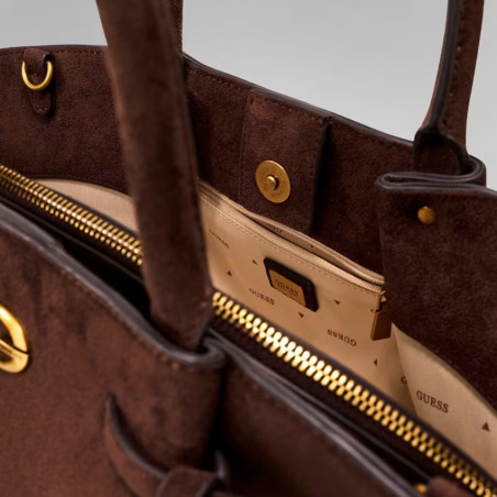 Guess Allegra Handbag ESP Dark Brown
