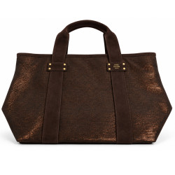 Mila Louise Peguy EP12 Sac Shopping Motif Python Brun Dark dos
