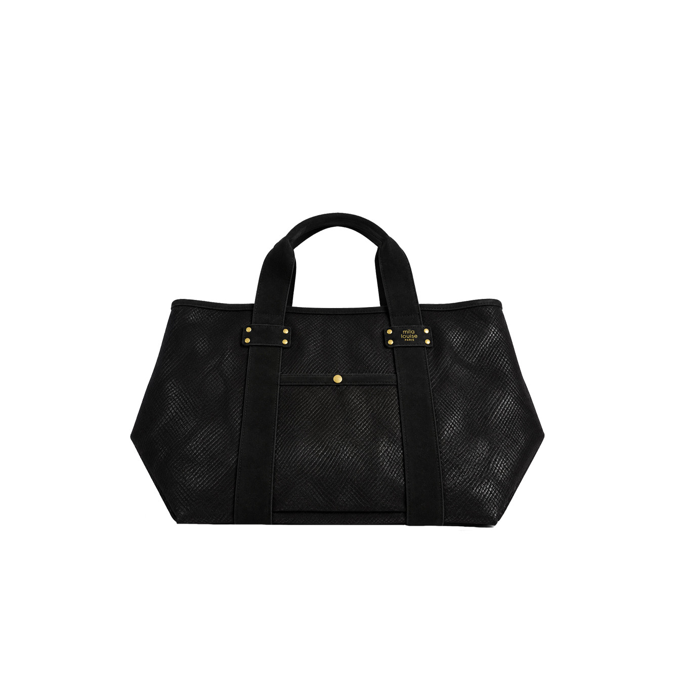 Mila Louise Peguy PT4 Sac Shopping Motif Python Noir