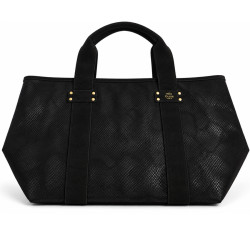 Mila Louise Peguy PT4 Sac Shopping Motif Python Noir
