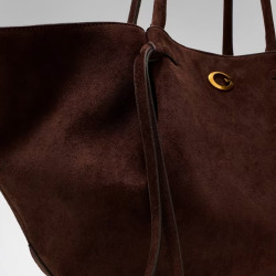 Guess Allegra Grand Sac Cabas ESP Marron Foncé details