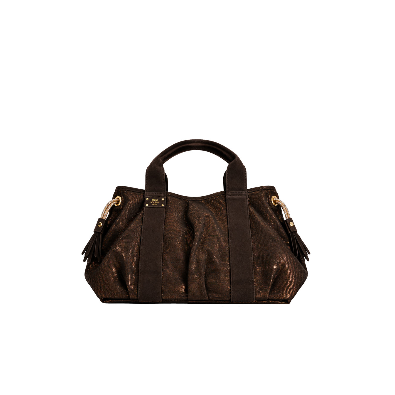 Mila Louise Prudy EP12 Tote with Brown Dark Drawstrings