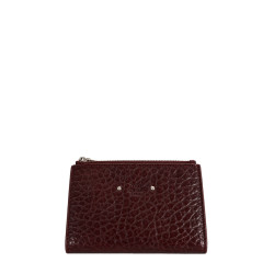 Mila Louise Sila E1 Portefeuille En Cuir Grainé Rouge