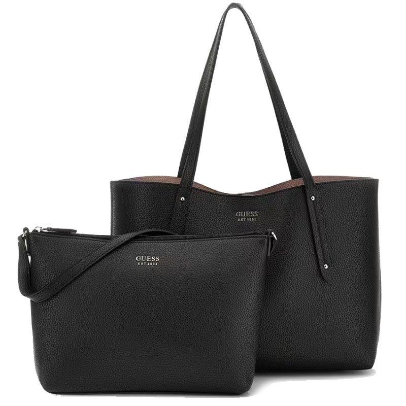 Guess Brenton Sac Shopping et Pochette 2 en 1 Black