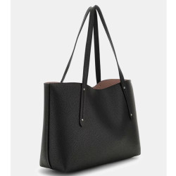 Guess Brenton Shopping Bag and Detachable Pouch 2-in-1 Black