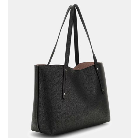 Guess Brenton Shopping Bag and Detachable Pouch 2-in-1 Black