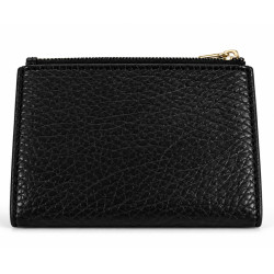 Mila Louise Sila E1 Portefeuille En Cuir Grainé Noir