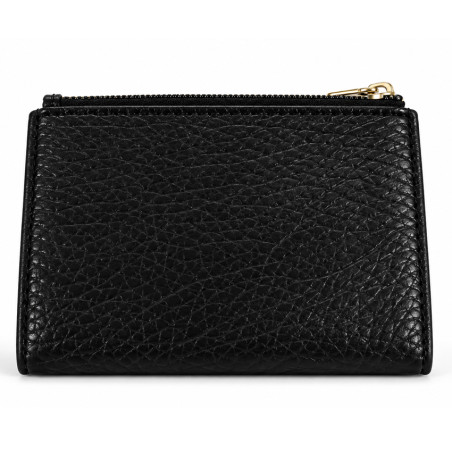 Mila Louise Sila E1 Grainy Leather Wallet Black