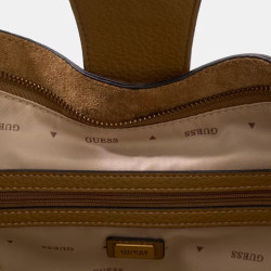 Guess Camden Medium Shoulder Bag Faux Nubuck Tan