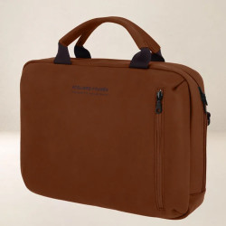 Ateliers Fourès Euclide Leather & Cotton Business Bag E500 Fawn