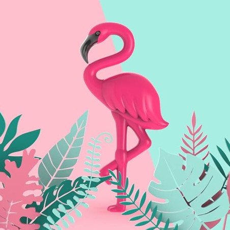 Metalmorphose Porte-clés Flamant Rose fond