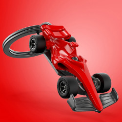 Metalmorphose Porte-clés Voiture De Course Rouge