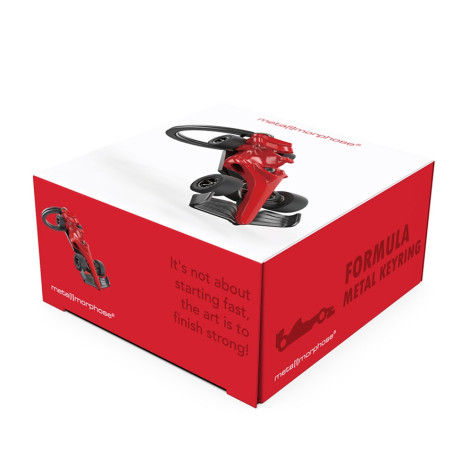 Metalmorphose Porte-clés Voiture De Course Rouge boite