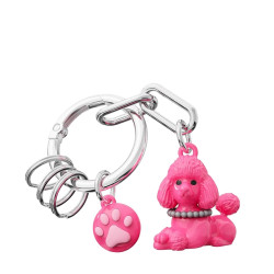 Metalmorphose Pink Poodle Keychain