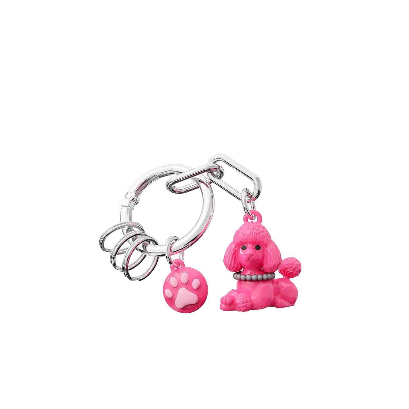 Metalmorphose Pink Poodle Keychain