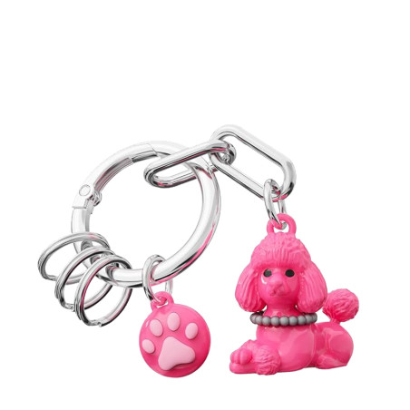 Metalmorphose Pink Poodle Keychain