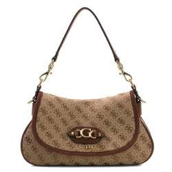 Guess Samantha Sac Bandoulière Porté Epaule LGW Marron Multi