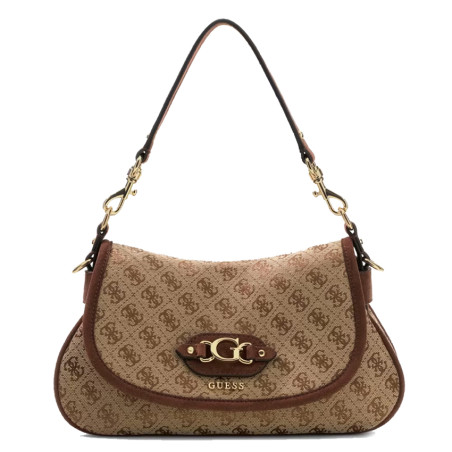 Guess Samantha Sac Bandoulière Porté Epaule LGW Marron Multi