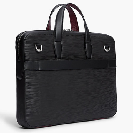 Tommy Hilfiger TH Business Laptop Textured Satchel BDS Black