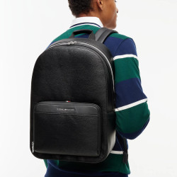 Tommy Hilfiger TH Central Sac A Dos Arrondi Finition Grainée Bds Black