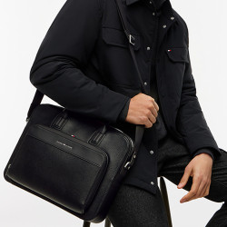Tommy Hilfiger TH Central Sacoche Pour Ordinateur Finition Grainée ...