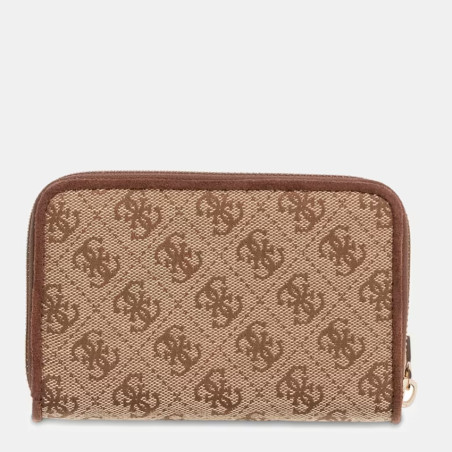 Guess Samantha Portefeuille Zippé Logo 4G LGW Marron Multi dos