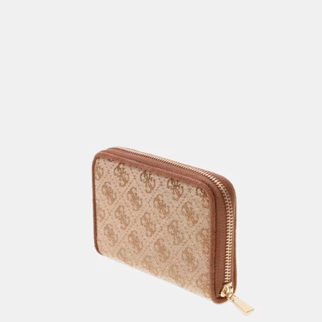 Guess Samantha Zippered Logo Wallet 4G LGW Brown Multi
