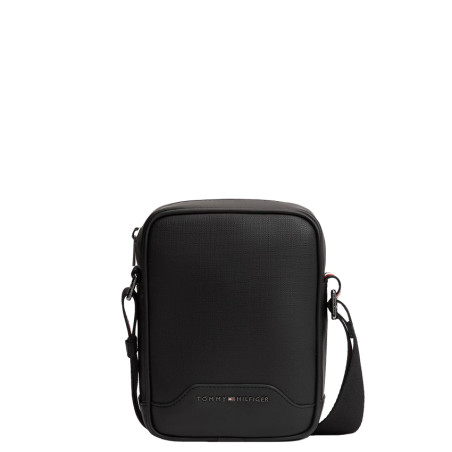 Tommy Hilfiger TH Textured Pochette Bandoulière Finition Toile Texturée Bds Black