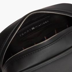 Tommy Hilfiger TH Textured Pochette Bandoulière Finition Toile Texturée Bds Black ouvert