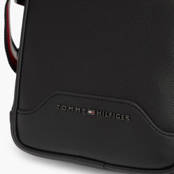 Tommy Hilfiger TH Textured Pochette Bandoulière Finition Toile Texturée Bds Black près