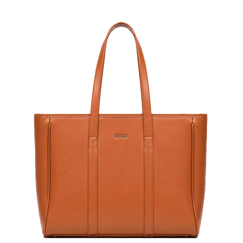 Chabrand Anna Smooth Leather Effect Shopping Bag 12711 Camel