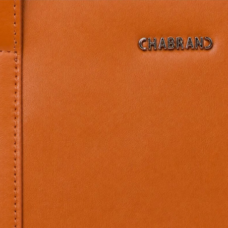 Chabrand Anna Sac Shopping Effet Cuir Lisse Camel près