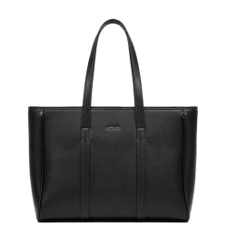Chabrand Anna Smooth Leather Effect Shopping Bag 12711 Black