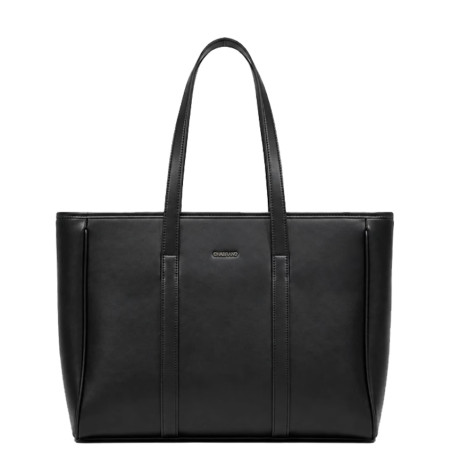 Chabrand Anna Smooth Leather Effect Shopping Bag 12711 Black