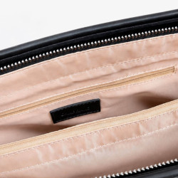 Chabrand Anna Smooth Leather Effect Shopping Bag 12711 Black