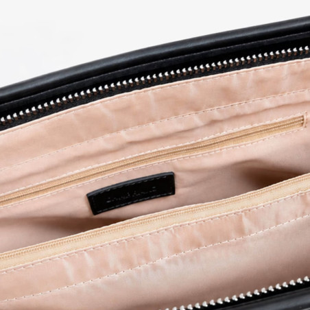 Chabrand Anna Smooth Leather Effect Shopping Bag 12711 Black